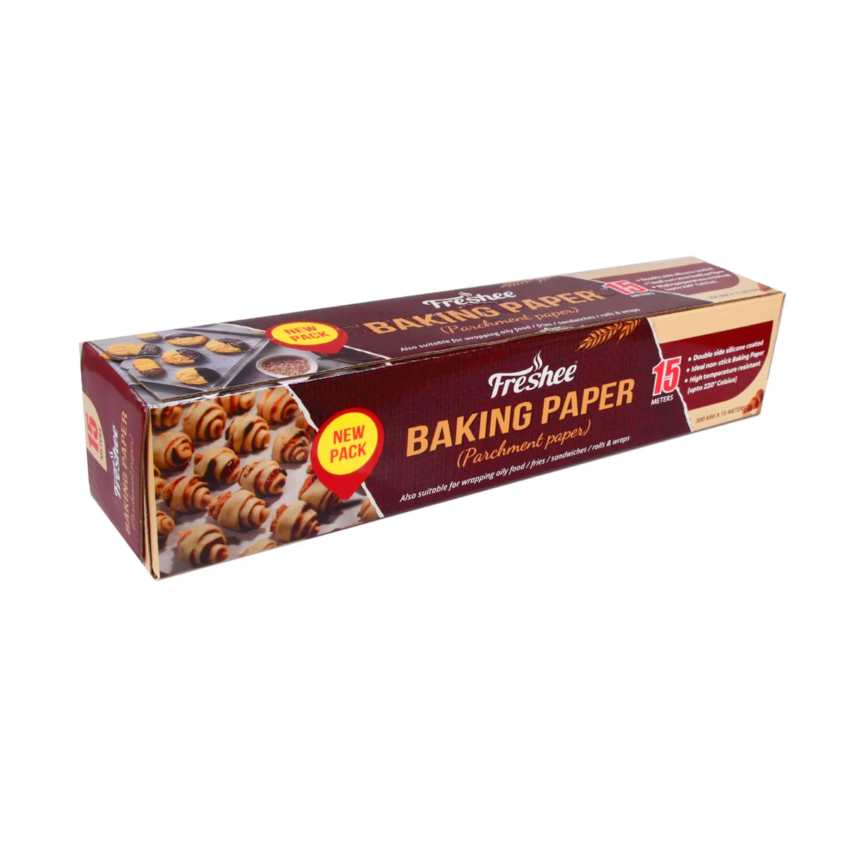 AM5743 Freshee Baking Paper Food Wraping 15 Meter Parchment Roll (Pack of 1) - Image 4
