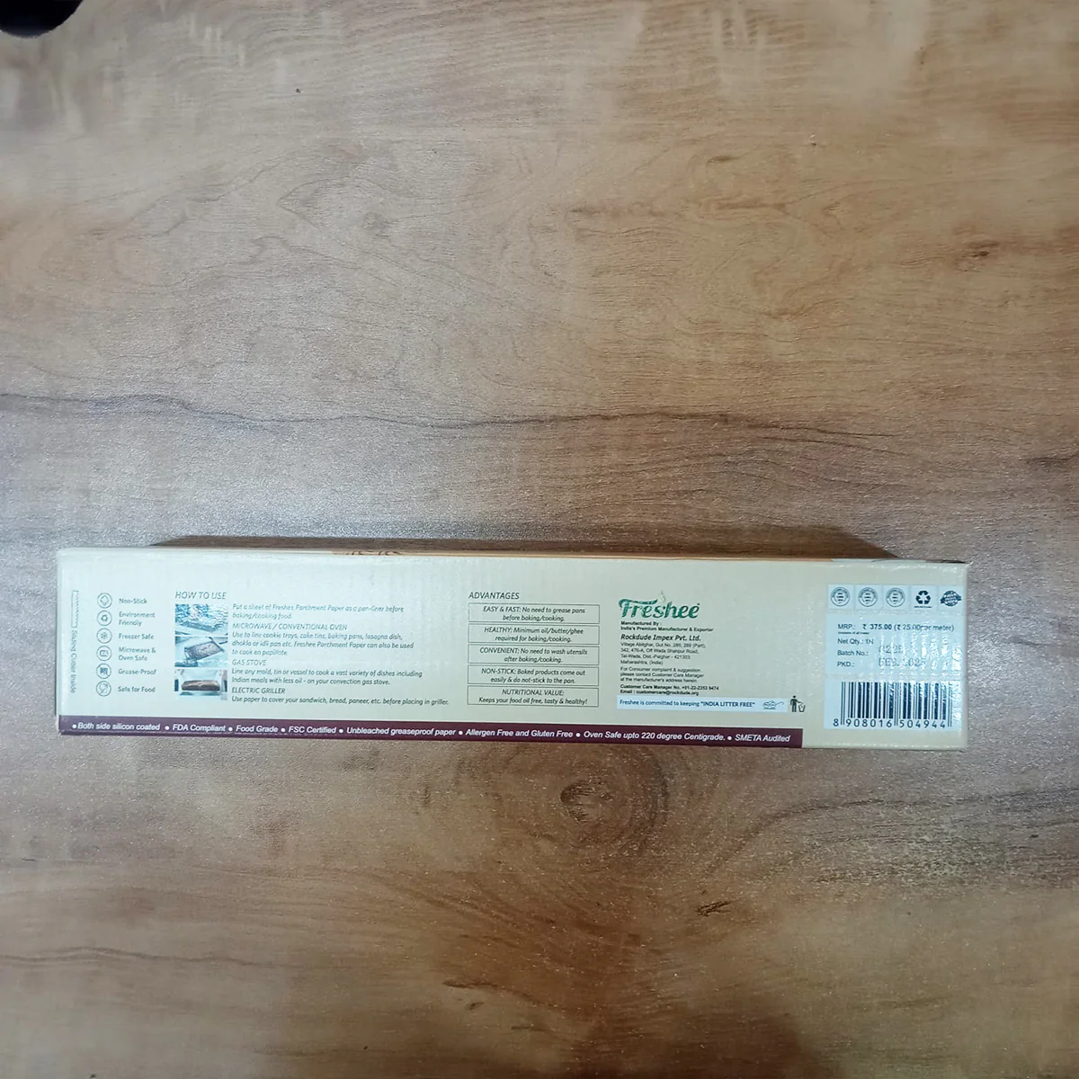 AM5743 Freshee Baking Paper Food Wraping 15 Meter Parchment Roll (Pack of 1) - Image 7
