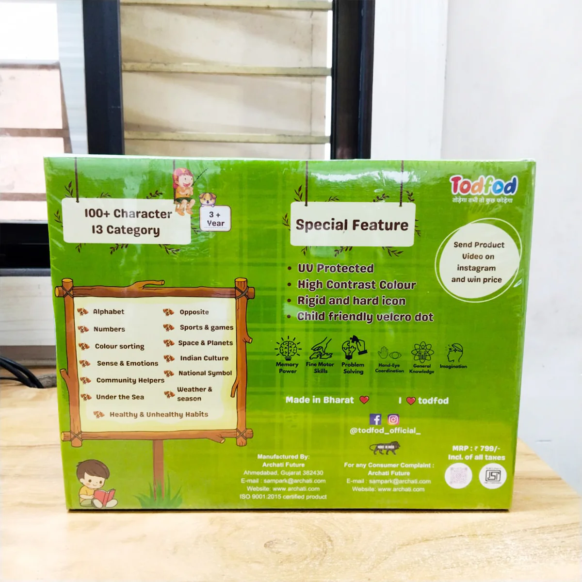 AM5787 Bade Natkhat All in One Early Learning Board Book (13 Category) - For Kids Velcro Book - Image 11