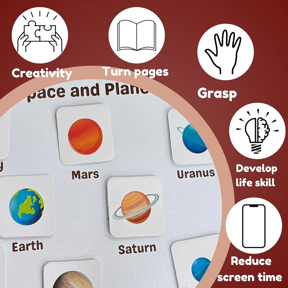 AM5787 Bade Natkhat All in One Early Learning Board Book (13 Category) - For Kids Velcro Book - Image 4