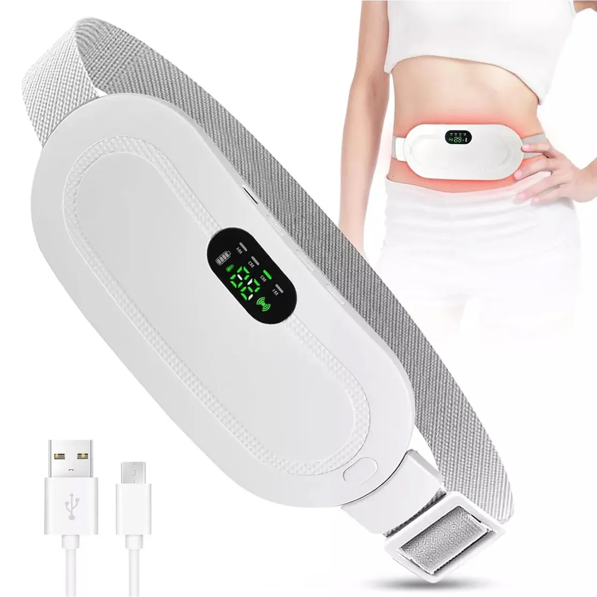 AM5793 Portable Cordless Heating Pad for Menstrual Cramps Relief