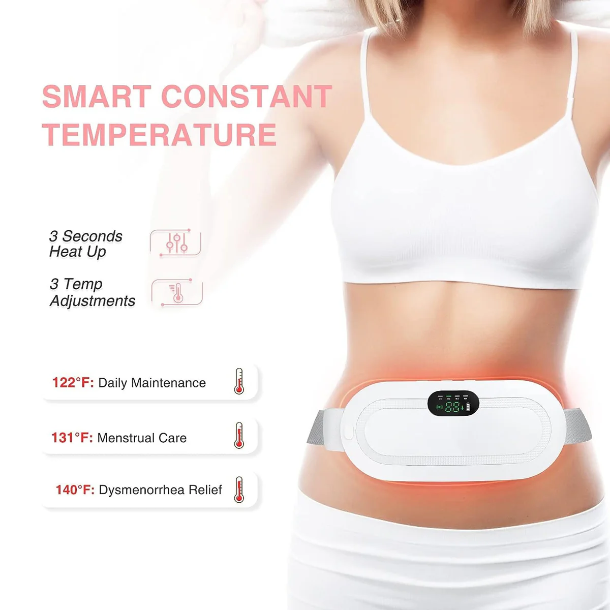 AM5793 Portable Cordless Heating Pad for Menstrual Cramps Relief - Image 2