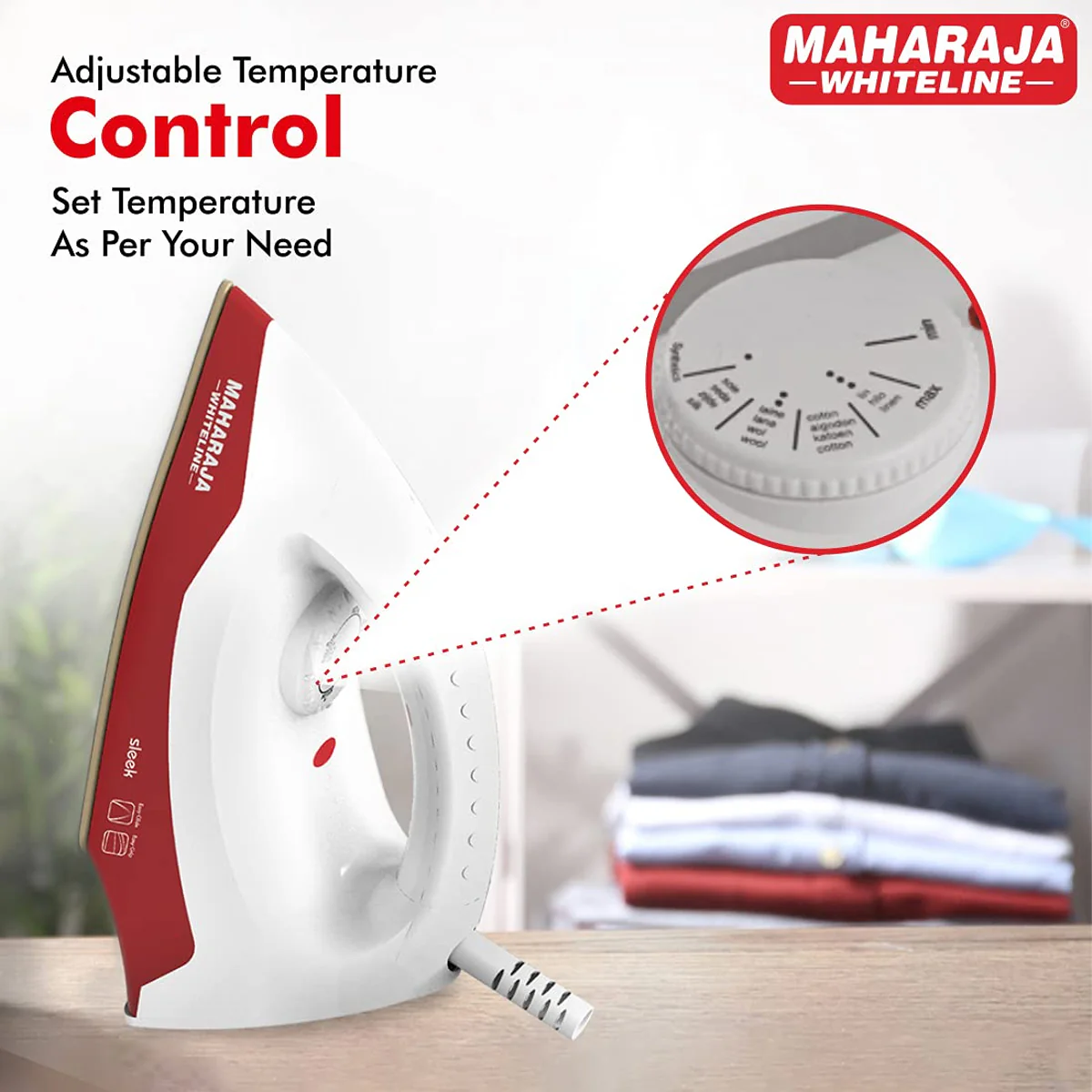 AM5809 Maharaja Sleek 1000-Watt Dry Iron - Image 3