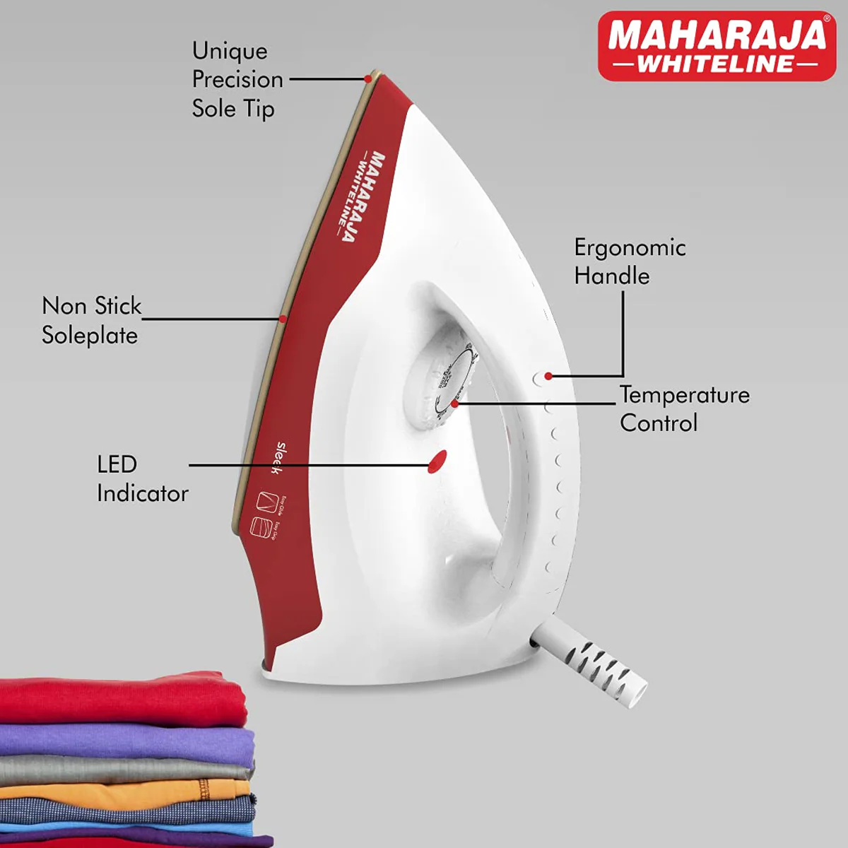 AM5809 Maharaja Sleek 1000-Watt Dry Iron - Image 6