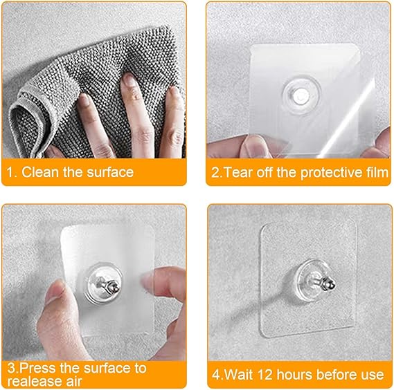 AM5842 Adhesive Screw Hooks for Wall Without Drilling (Pack of 5) - Image 5