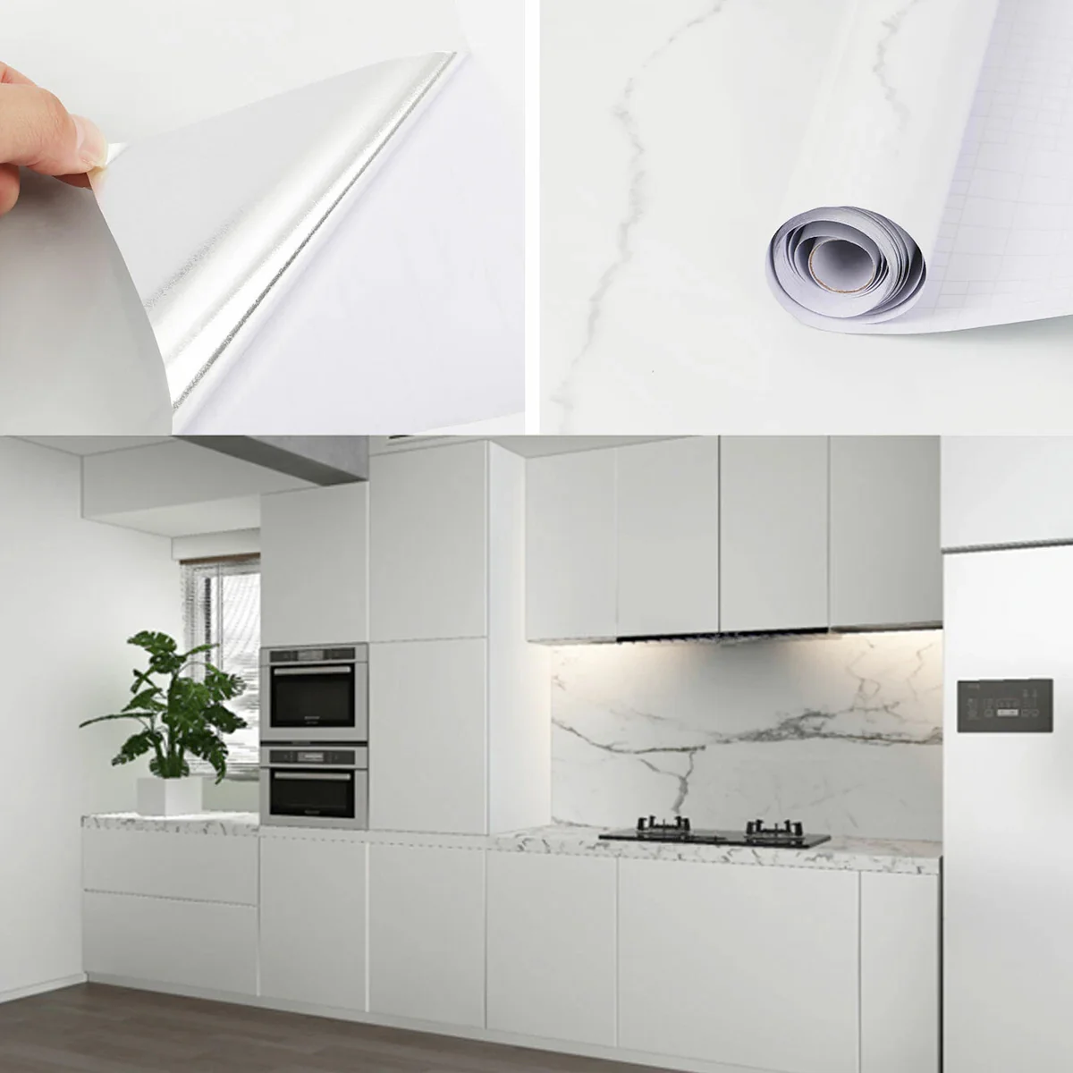 AM5867 Multi-Design Marble Foil Kitchen Stickers (60CM X 2M) - 1 Piece - Image 3
