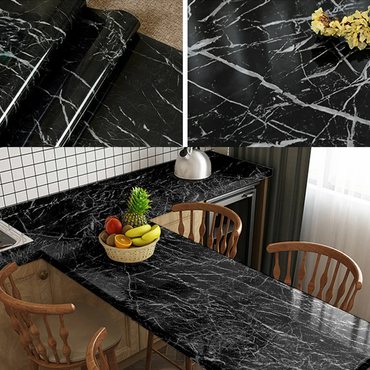 AM5867 Multi-Design Marble Foil Kitchen Stickers (60CM X 2M) - 1 Piece - Image 5