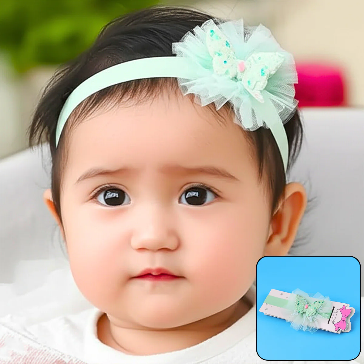 AM5874 Sequin Butterfly Headband for Girls - Multicolor