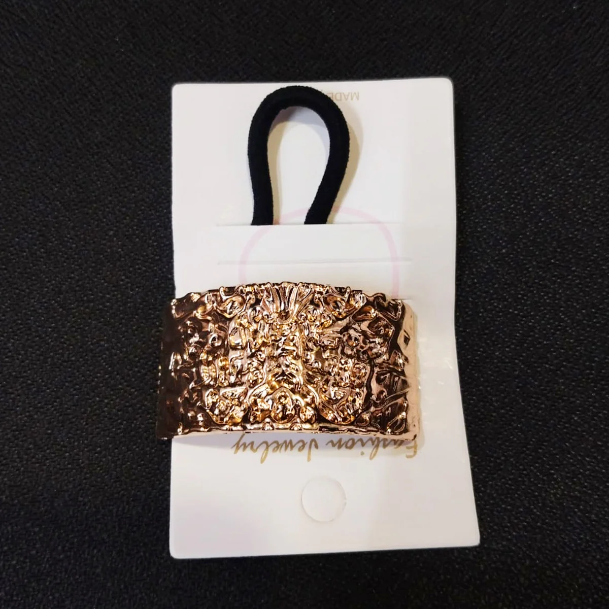AM5875 Multidesign Women Luxe Golden Metallic Ponytail Holder Hairband - 1 Pcs - Image 4