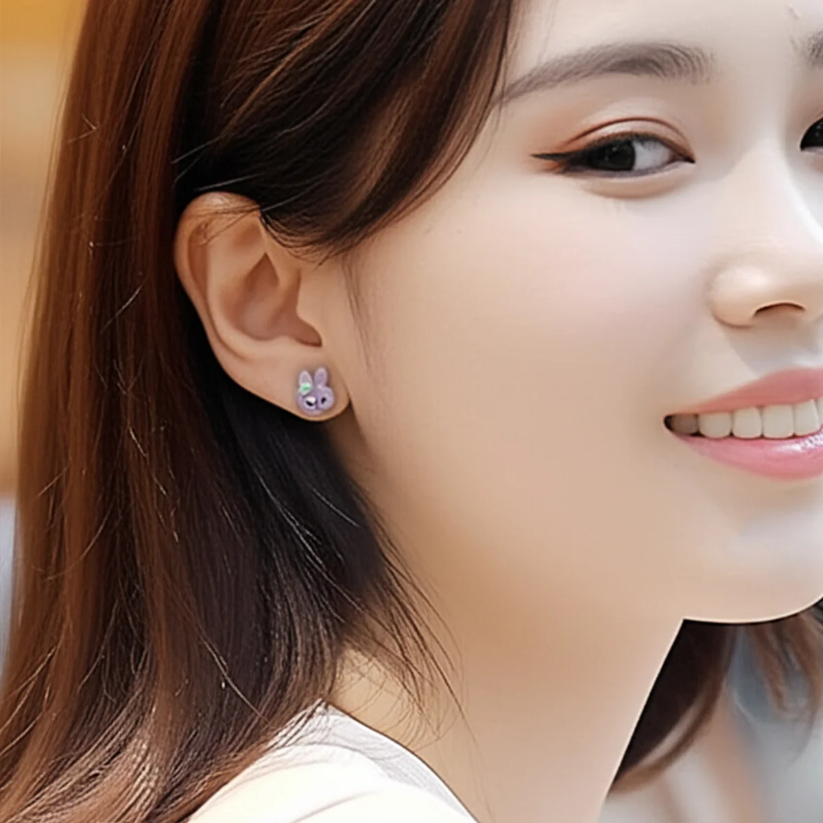 AM5876 Multidesign Cute Cartoon Stud Earrings for Girls – Pack of 1 - Image 2