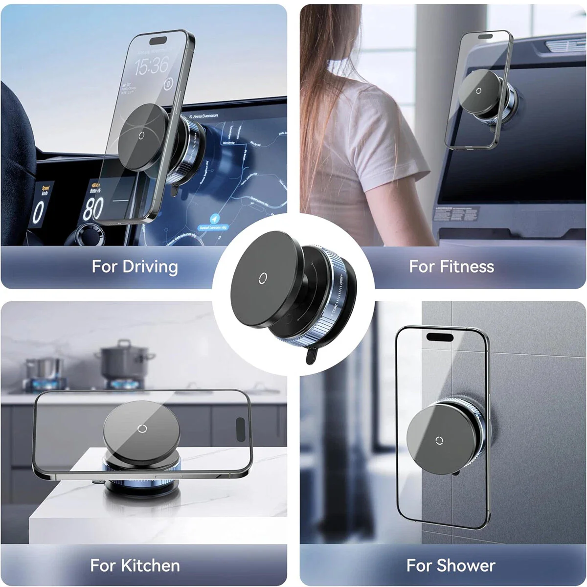 AM5909 Magnetic Phone Holder – Ultra Vacuum Suction Phone Holder - Image 2