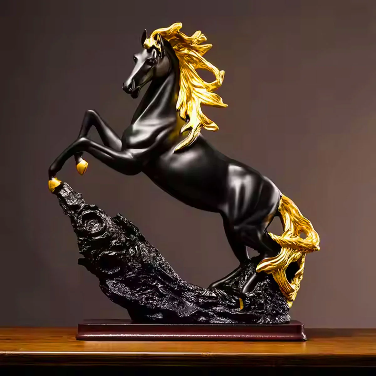 AM5933 Luxury Rearing Horse Sculpture – Decorative Showpiece for Home & Office - Image 3