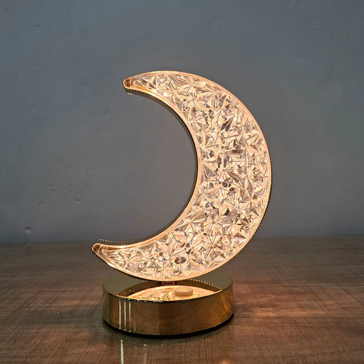 AM5942 Crystal Moon LED Table Lamp with USB Cable - Sensor 3 Color Modes - Image 6