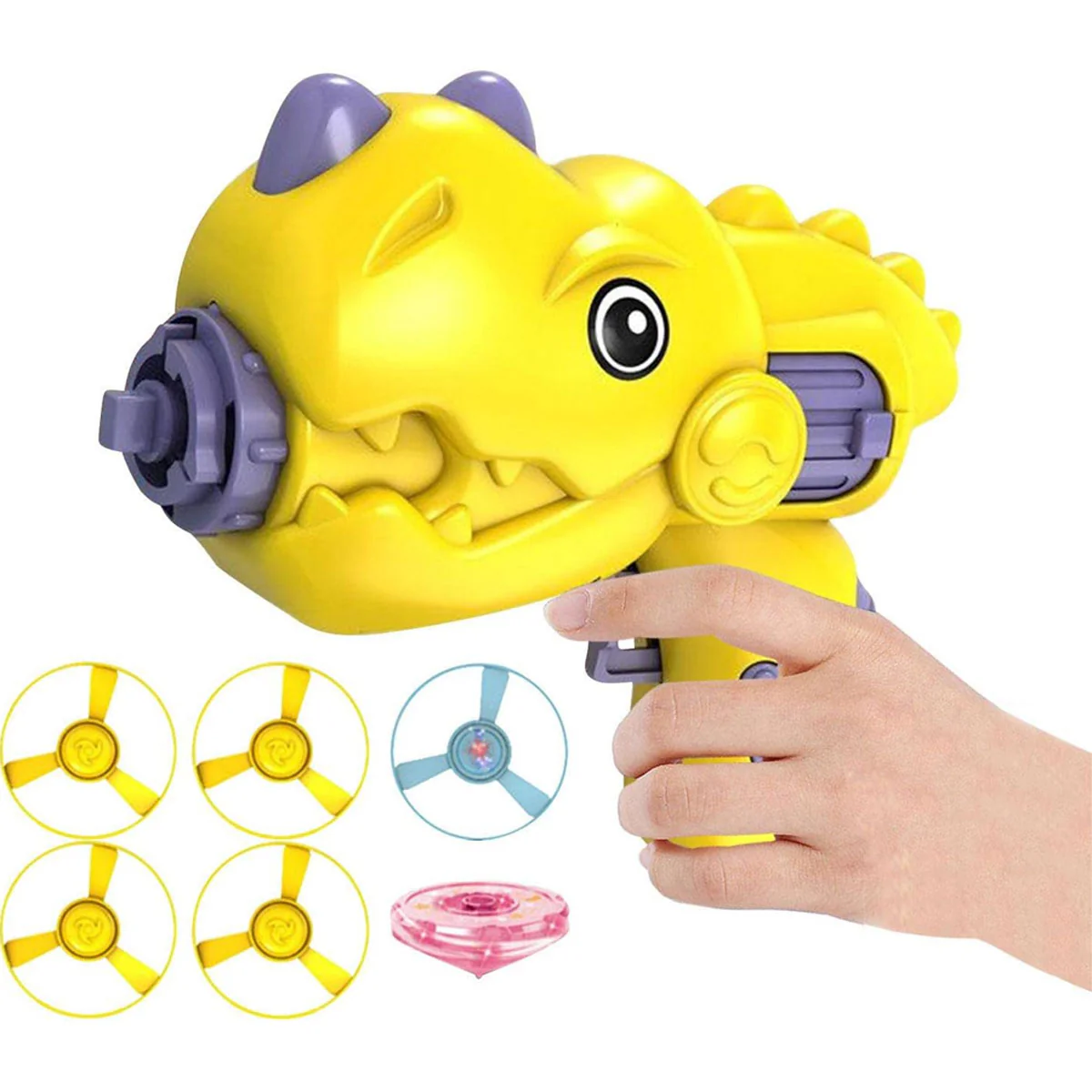 AM6027 Dino Gyro UFO Gun – Flying Disc Blaster Toy for Kids - Image 2