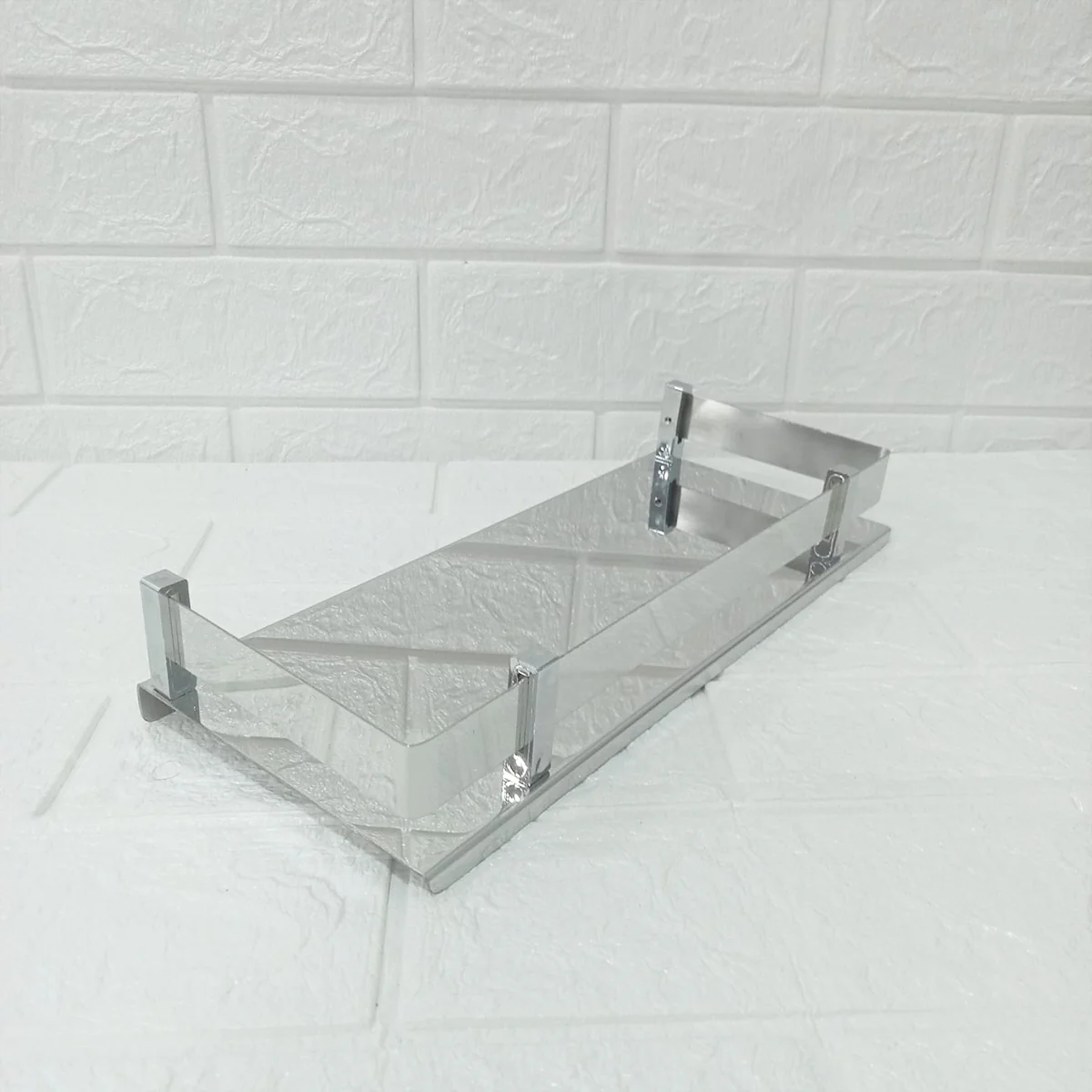 AM6058 Stainless Steel Bathroom Shelf (12x5 Inch) - Wall-Mounted Bath Accessories Holder - Image 5