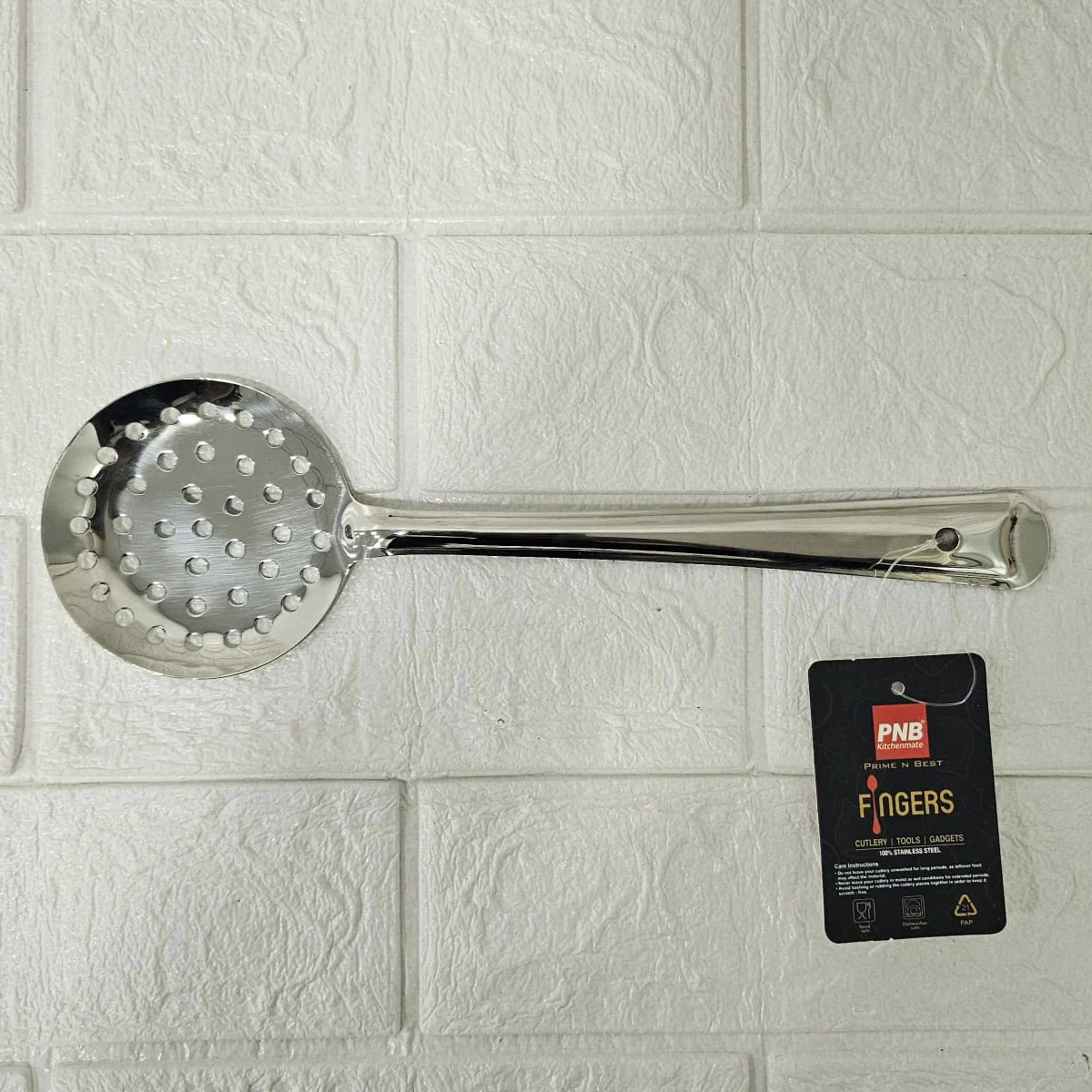 AM6109 PNB Stainless Steel Cooking/Frying Strainer Jhara -SLOTTED SKIMMER Leo 3 - Image 3
