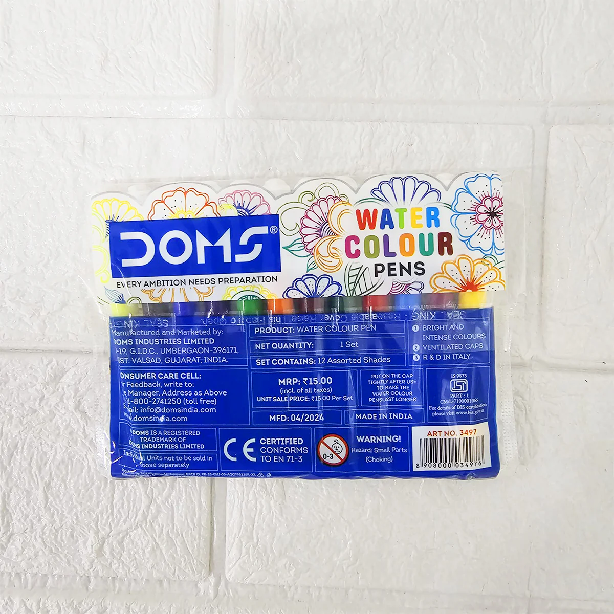 AM6086 DOMS MIni Watercolour Sketch Pens | 12 Assorted Shades - Image 2