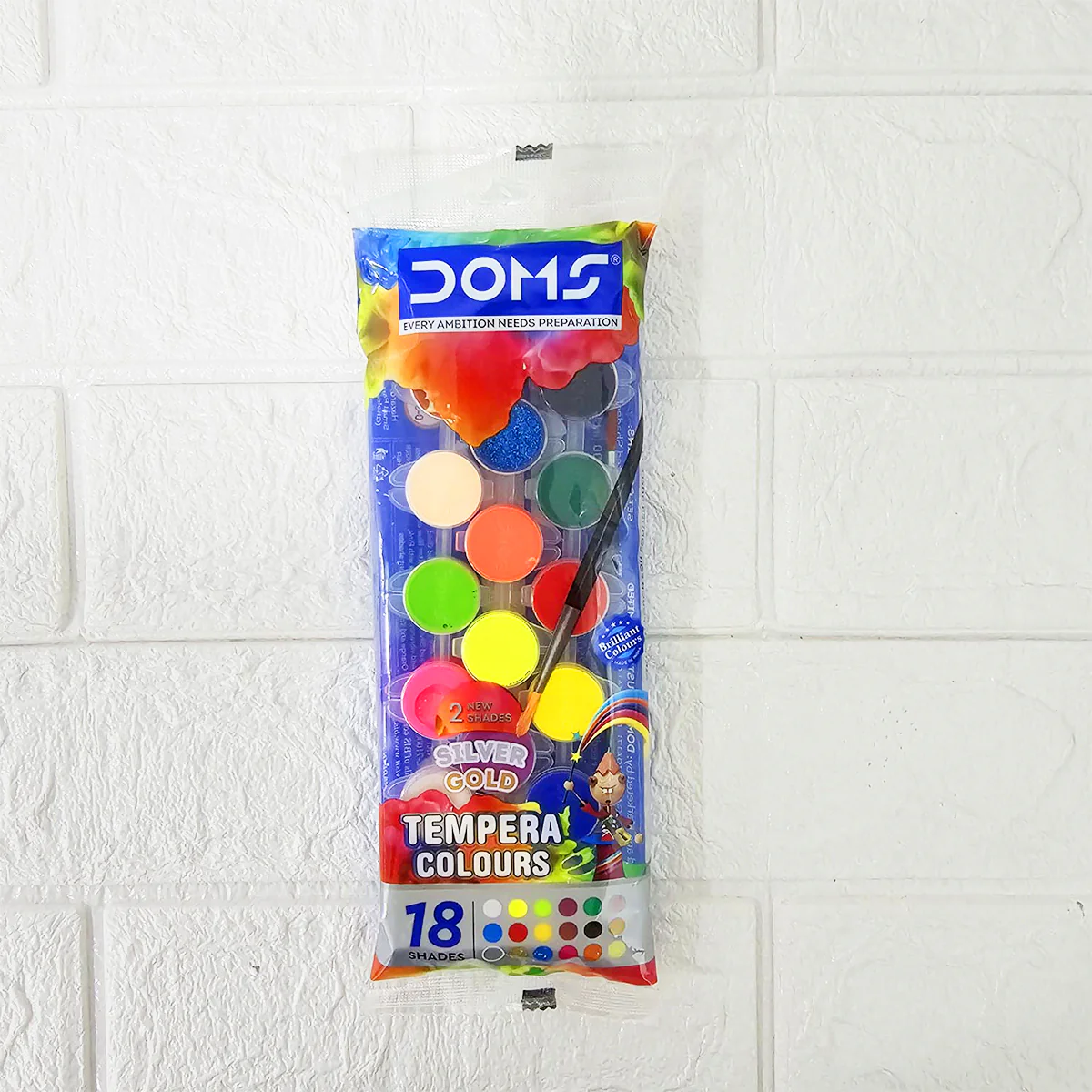 AM6093 DOMS Tempera Colors 18 Shades Pouch Pack of 1