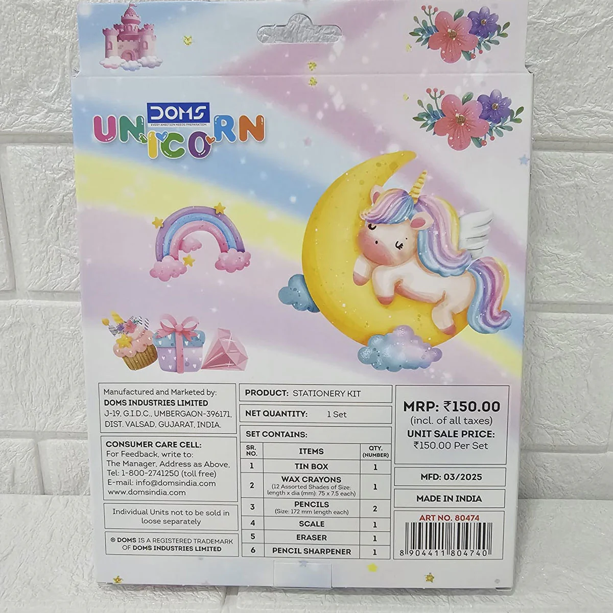 AM6103 DOMS Unicorn Stationery Kit  for Kids - Image 4