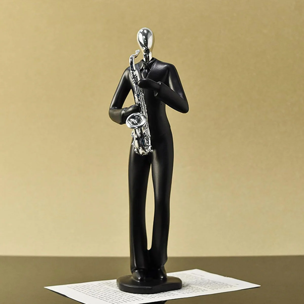 AM6134 Modern Saxophone Sculpture – Stylish Musician Figurine for Home & Office Décor