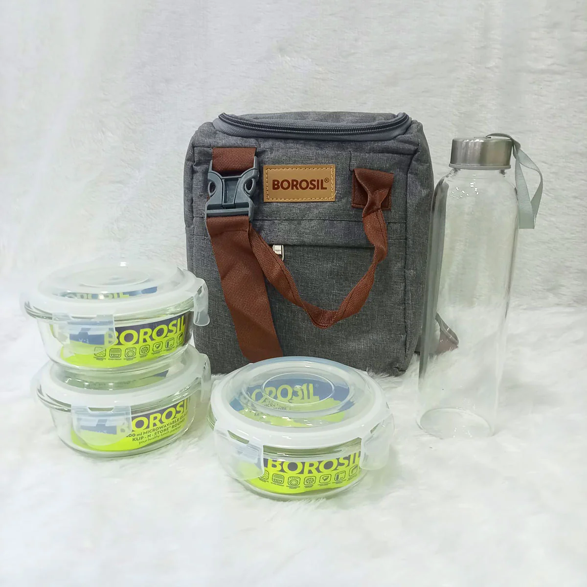 AM6173 Borosil Pro Round Glass Lunch Box Set - Image 6