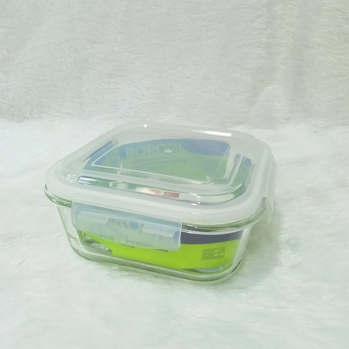 AM6195 Borosil Klip N Store Square Glass Container - 1 Ltr with Air Tight Lid - Image 4