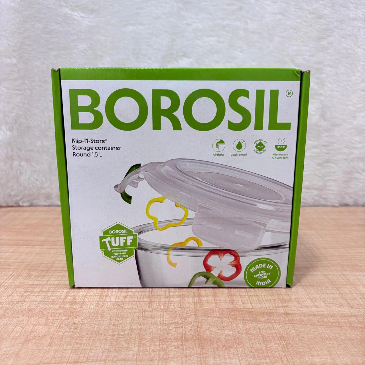 AM6198 Borosil Klip N Store Round Glass Container - 1.5 Ltr with Air Tight Lid - Image 7