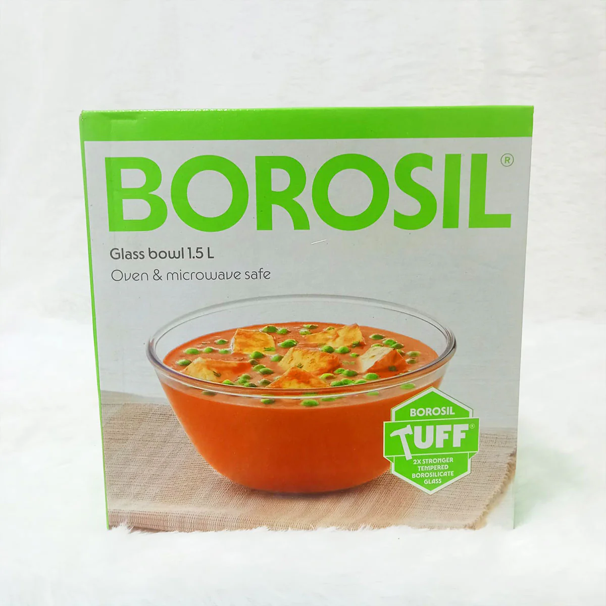 AM6207 Borosil Oven & Microwave Safe Glass Bowl - 1.5 Ltr - Image 4