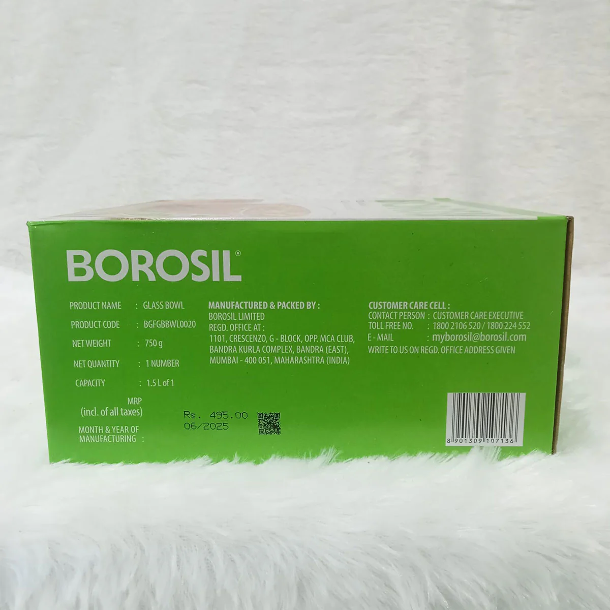 AM6207 Borosil Oven & Microwave Safe Glass Bowl - 1.5 Ltr - Image 5