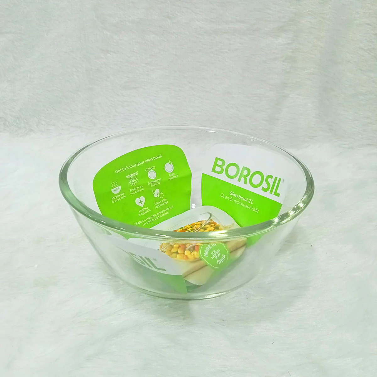 AM6208 Borosil Oven & Microwave Safe Glass Bowl - 2 Ltr - Image 2