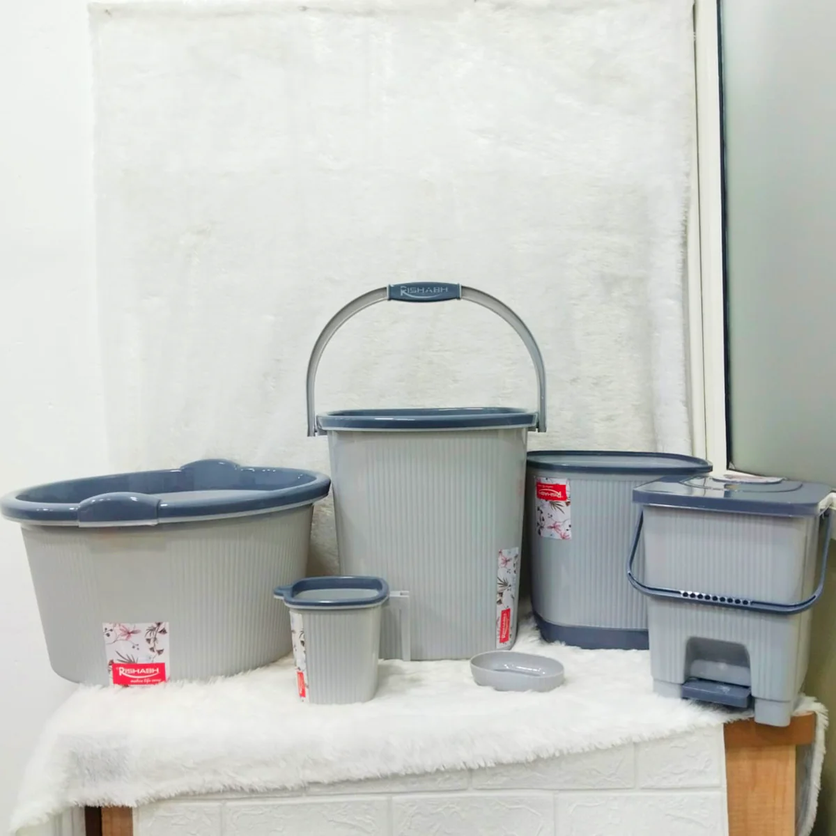 AM6226 Rishabh Super Line Jumbo Set 6 β Premium Bathroom Utility Kit - Image 3