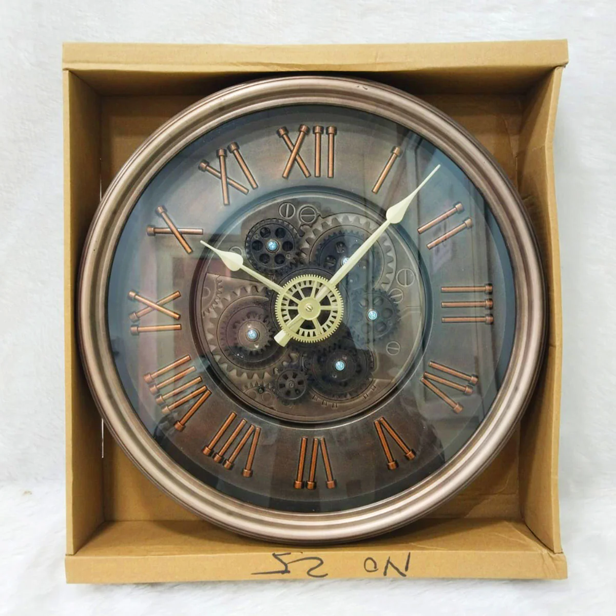 AM6251 Antique Copper Finish Skeleton Gear Wall Clock - Image 3