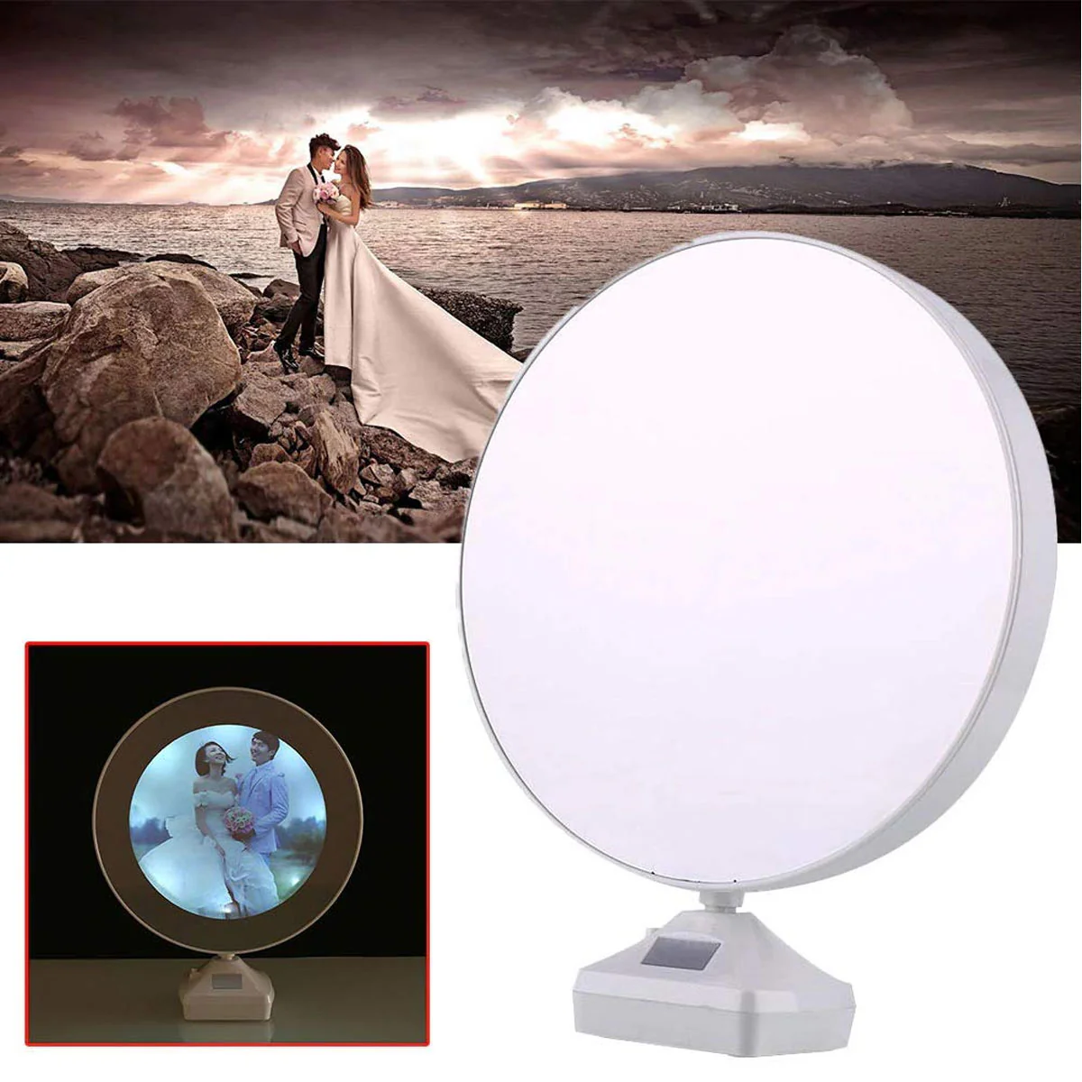 AM6267 Round Magic Mirror Photo Frame
