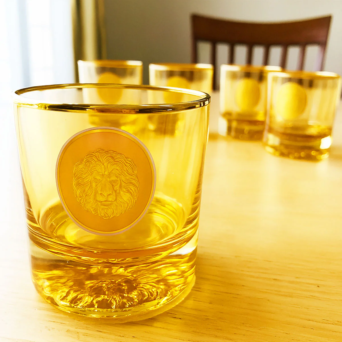 AM6274 Golden Lion Glass 6 pcs (Each 360ml) - Premium Luxury Drinkware - Image 3