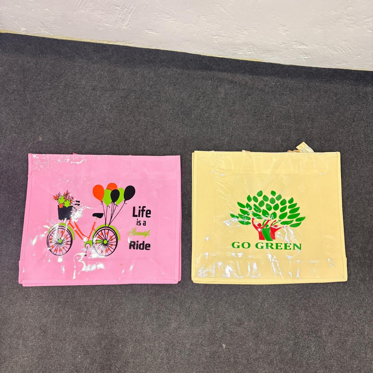 AM6281 Big Love Theme Pink Jute Bag - Reusable Shopping & Gift Carry Bag - Image 5