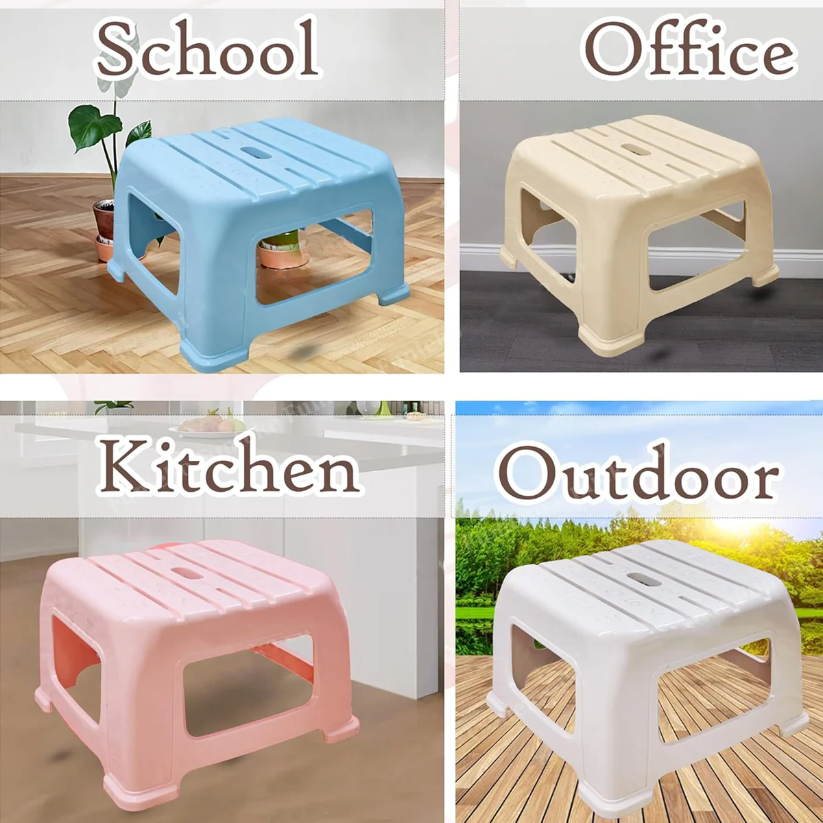 AM6325 ABC UNBREAKBLE PLASTIC STOOL FOR KIDS 28x16cm - Image 2