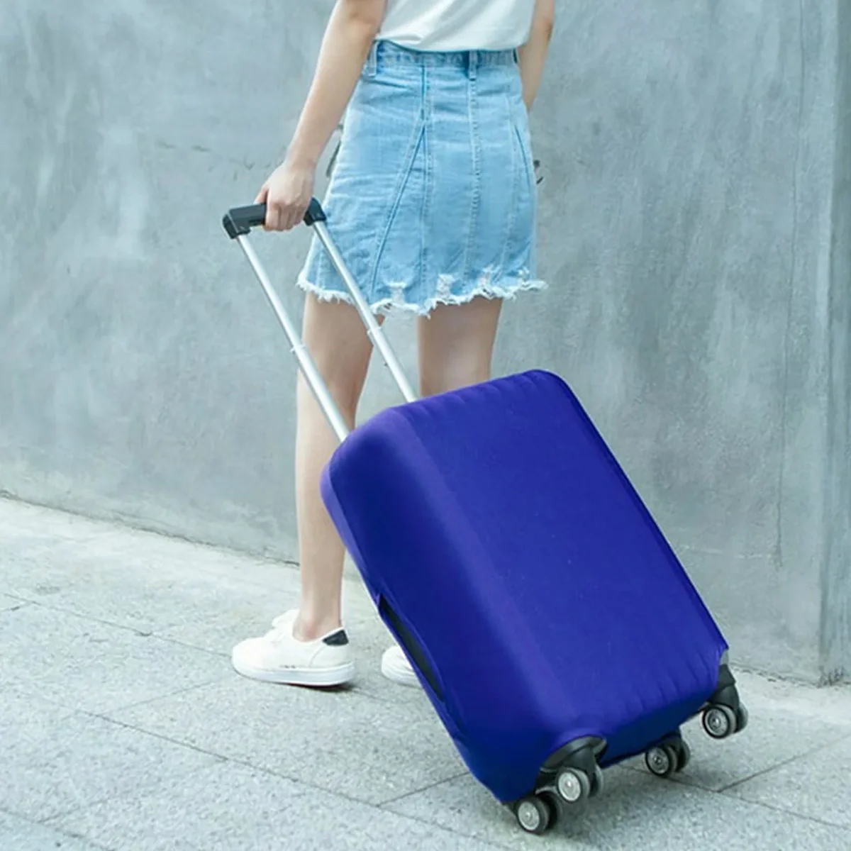 AM6335 Elastic Dustproof Luggage Cover for Travelling - M 22''-25'' - Image 2
