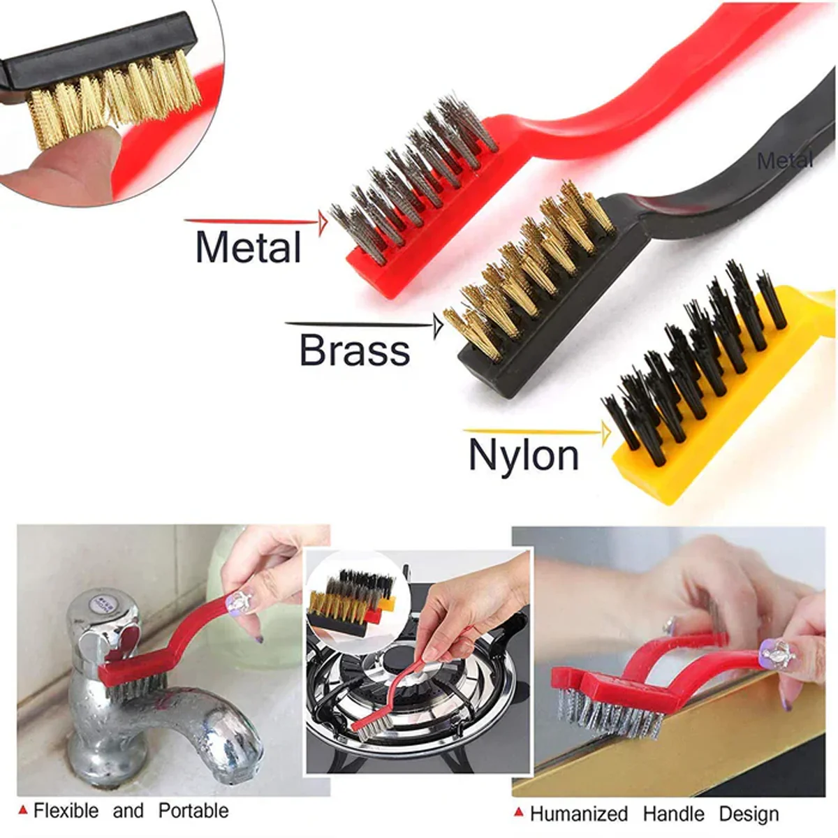 AM6338 Mini Wire Brush Set of 3pc - Image 2