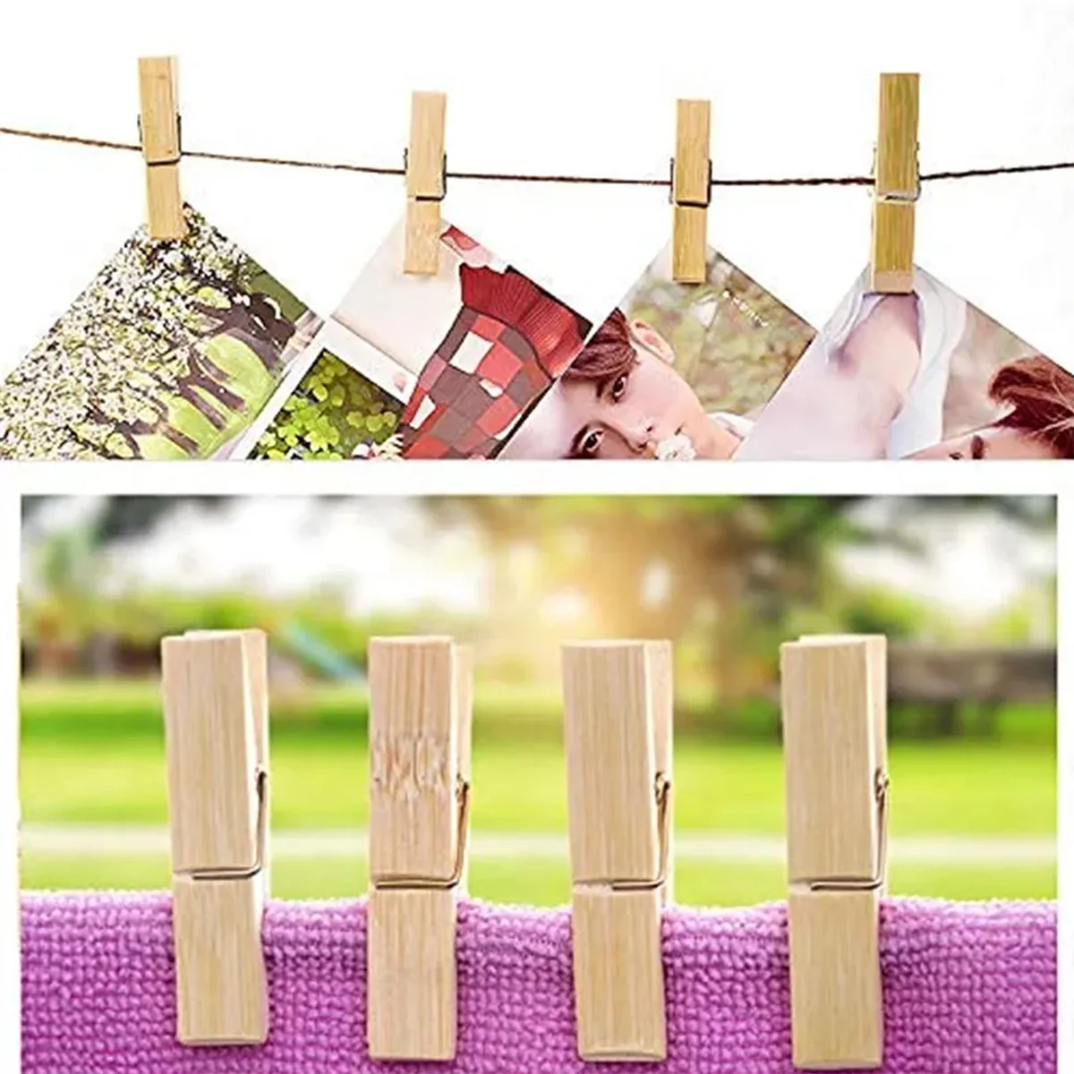 AM6349 Multipurpose Wooden Heavy Clip - 6.1x1.1cm (20 Pc) for Clothespin - Image 2