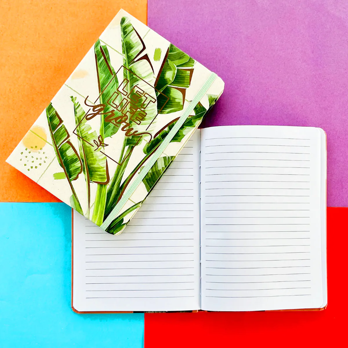 AM6367 Mix Design A5 Notebook Diary With Elastic Band - Image 3