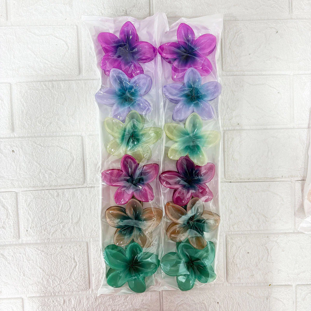 AM6397 Mix Translucent Floral Hair Claw Clip - Big (1pc) - Image 6