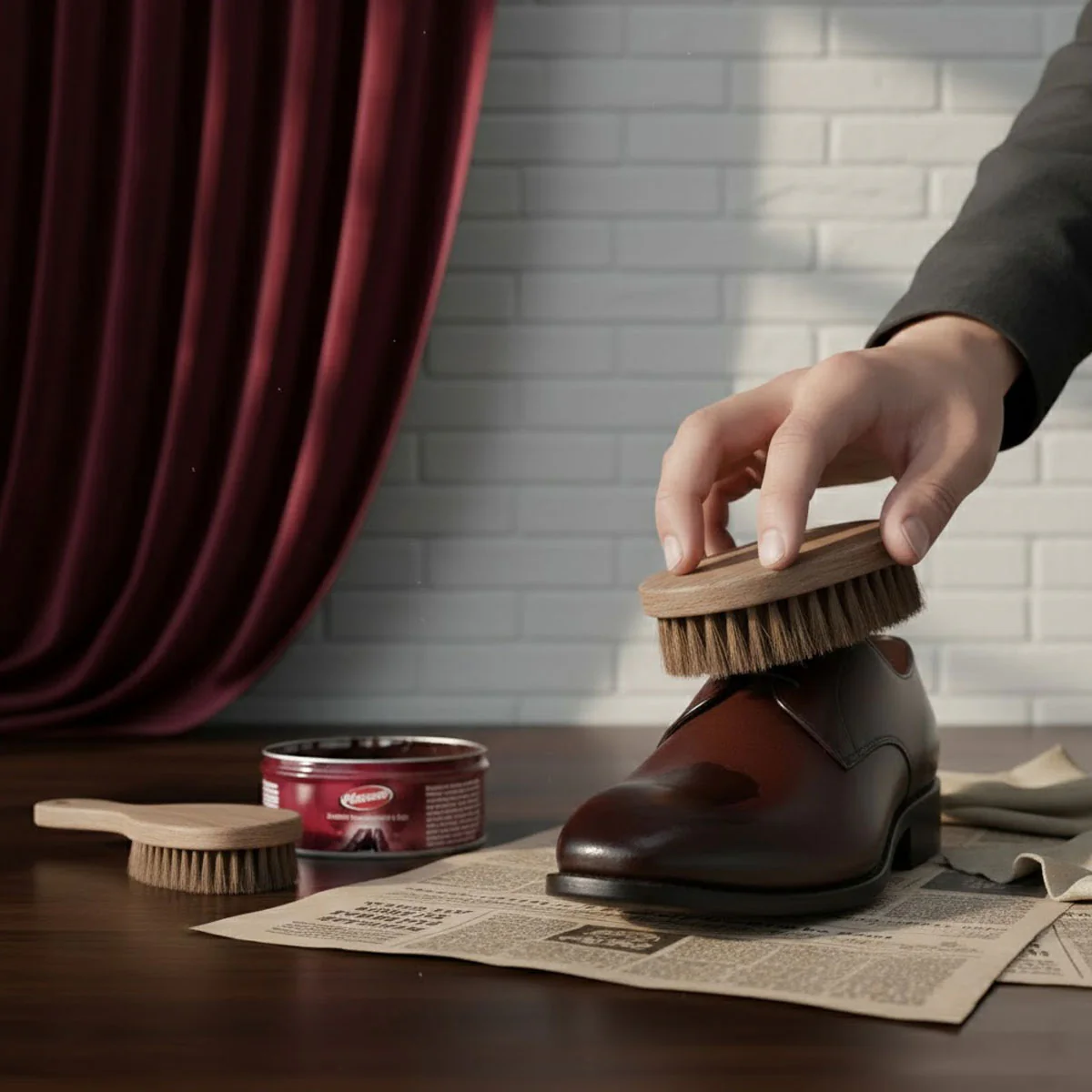 AM6495 Maxwax Xtra Shine Paste Shoe Polish - Brown (15g) - Image 2