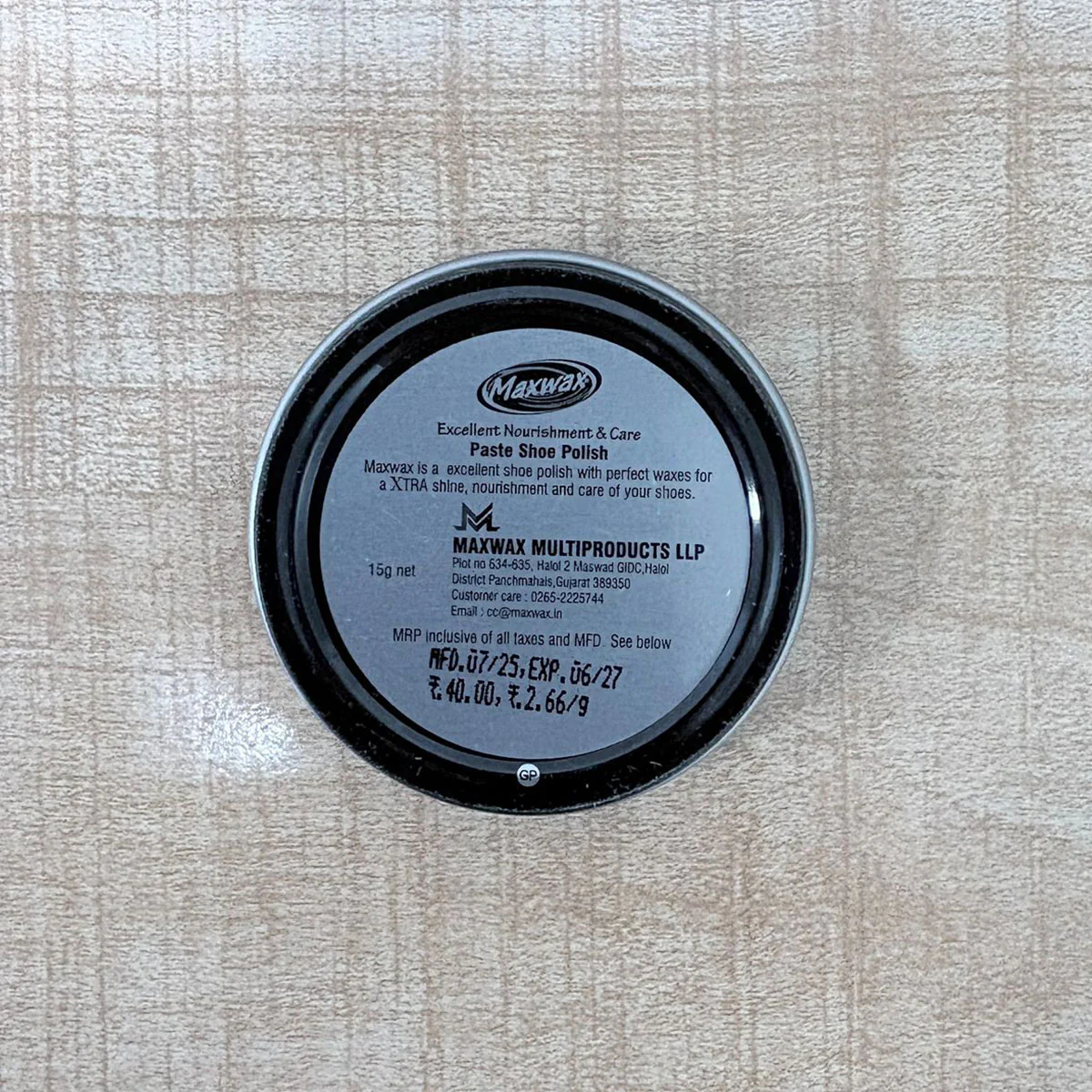 AM6496 Maxwax Xtra Shine Paste Shoe Polish - Black (15g) - Image 4