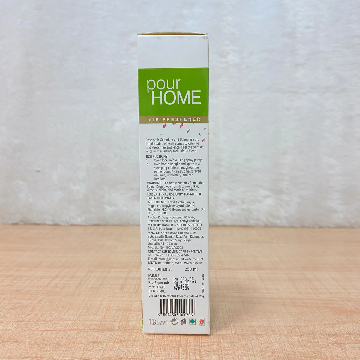 AM6517 Pour Home 250 ml No Gas Air Freshener Spray - Mix Flavour (Pack of 1) - Image 6