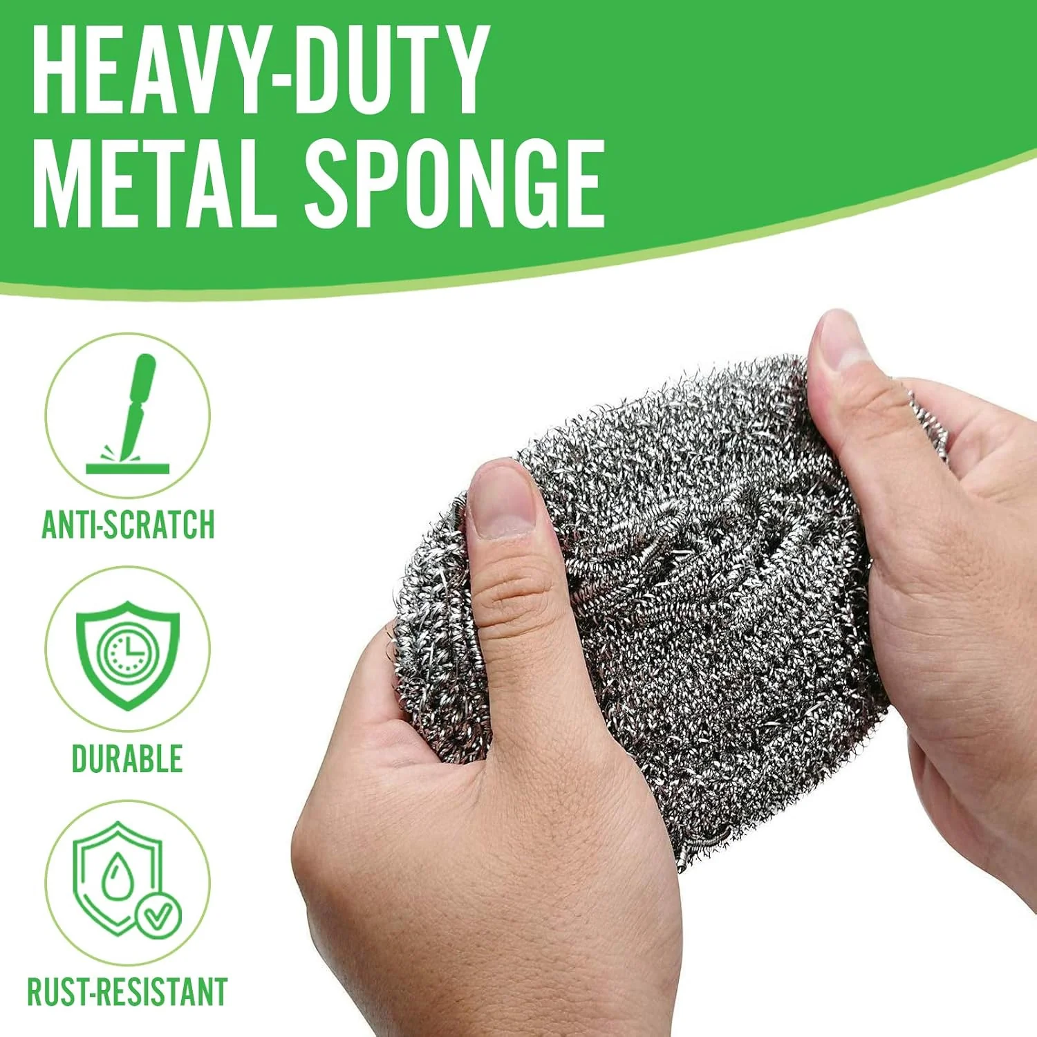 AM6720 Stainless Steel Cleaning Scrubber (Pack Of 1) - Image 3