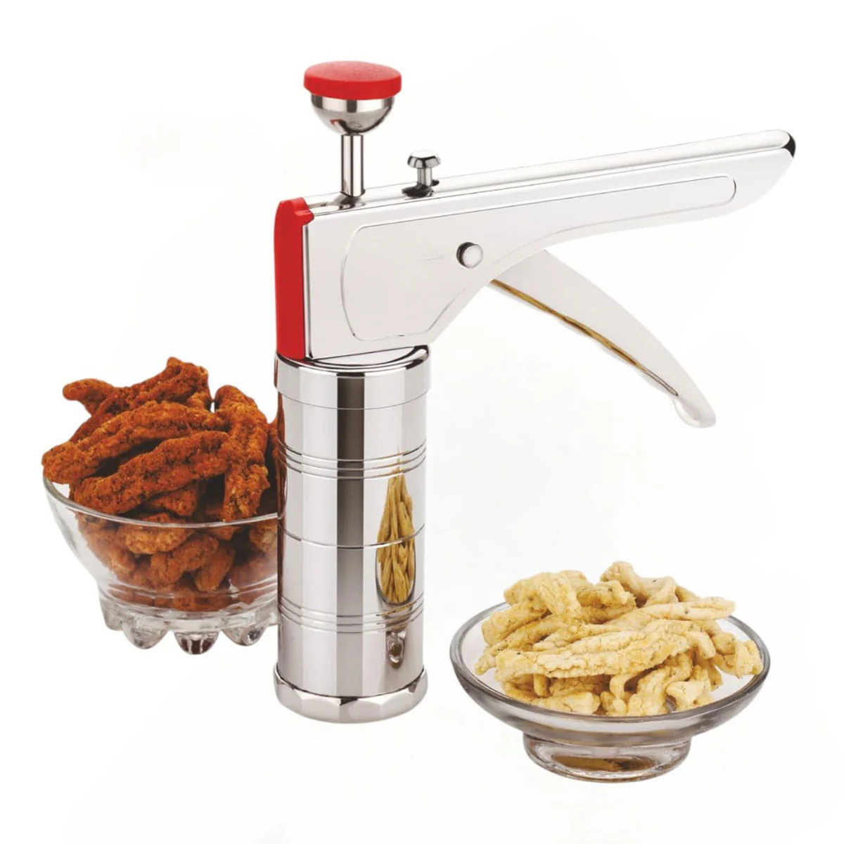 AM6532 Stainless Steel Kitchen Press & Murukku Maker with 15 Blades - Image 2