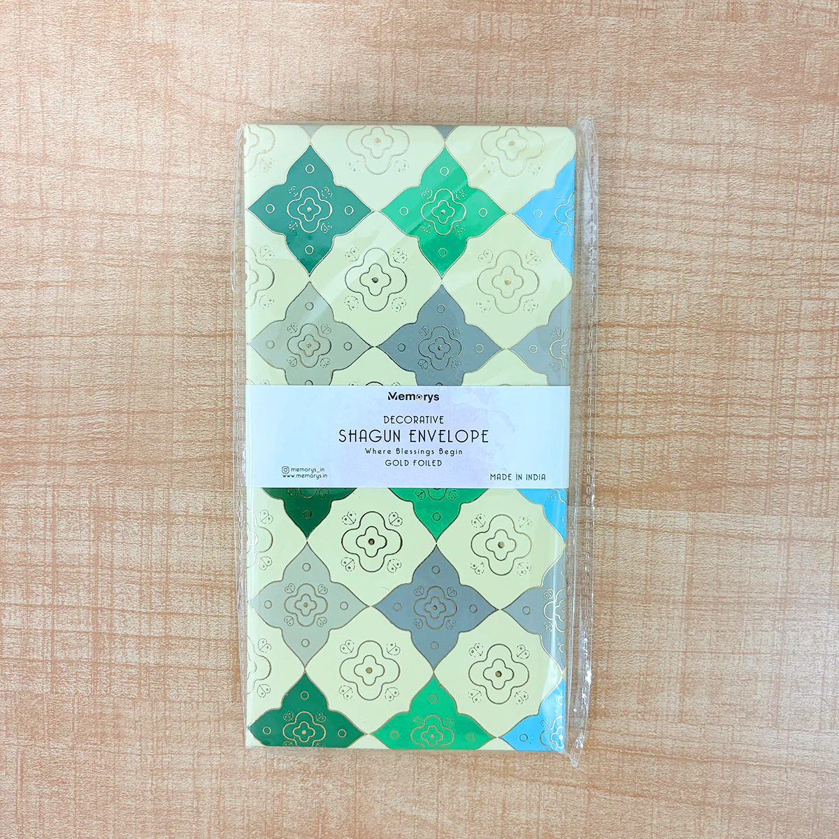 AM6628 Mix-Design Decorative Gold Foiled Shagun Envelope - 1pc - Image 3