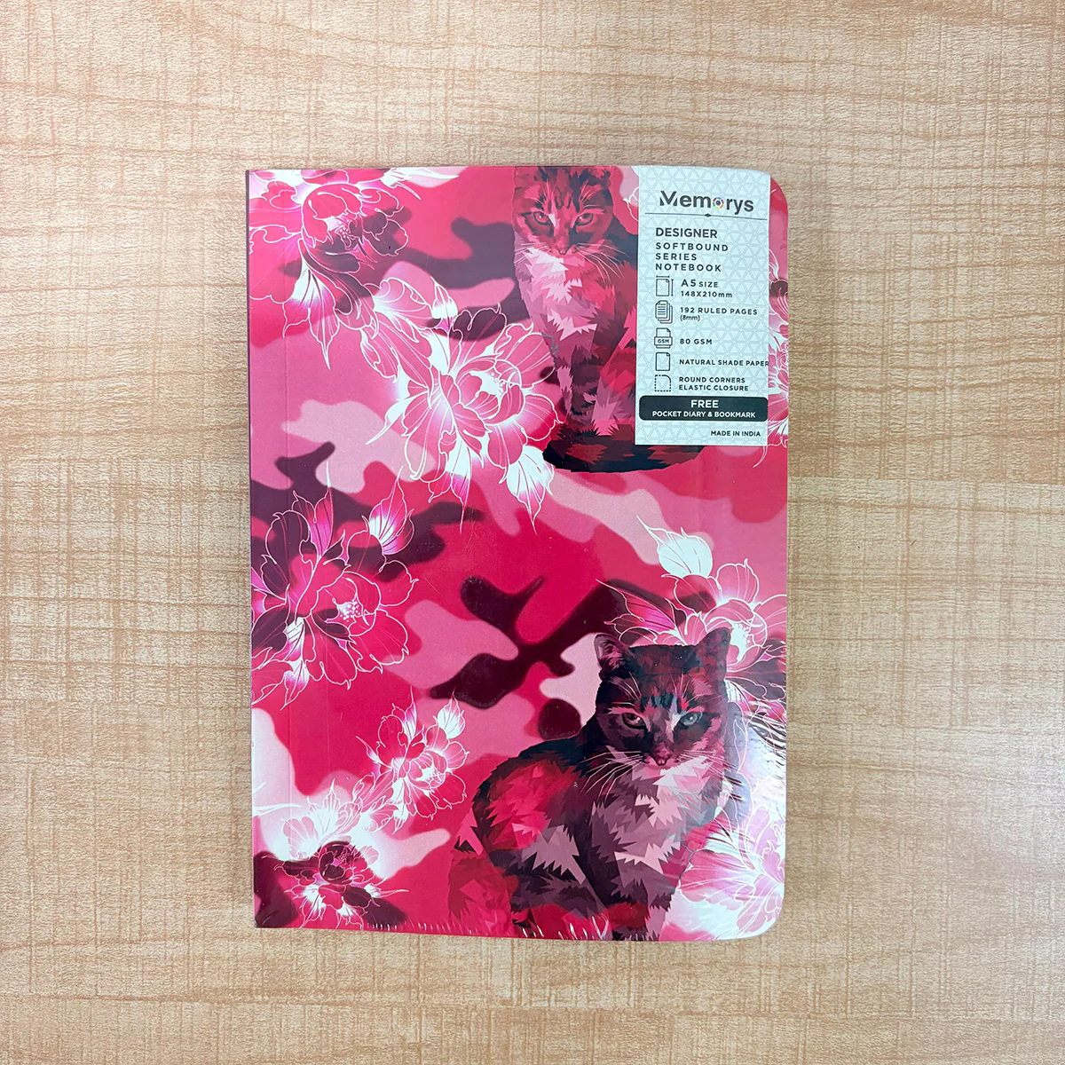 AM6629 Mix-Design Designer Series A5 Softbound Notebook With Free Pocket Diary & Bookmark - Image 2