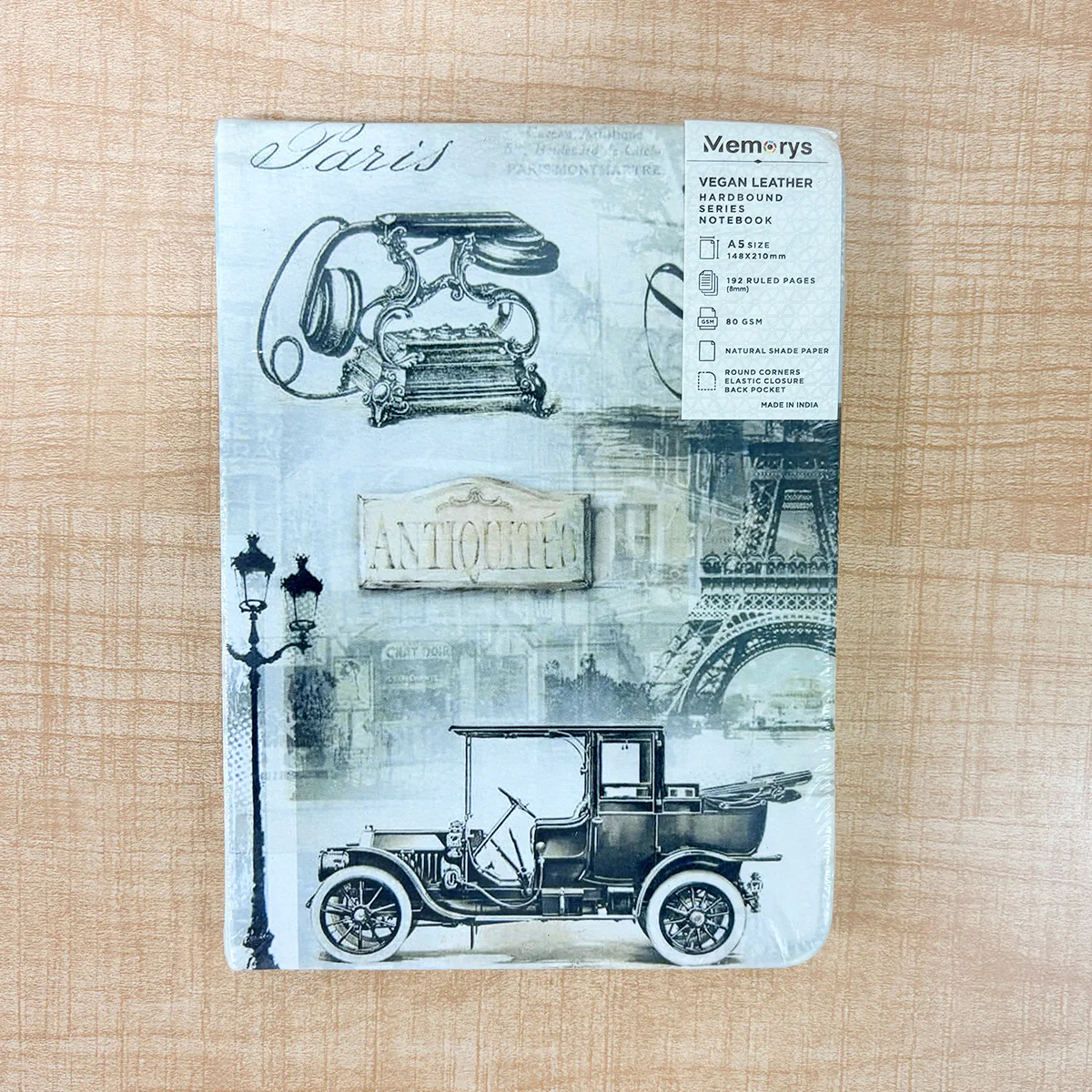 AM6639 Mix-Design A5 Printed Vegan Leather Hardbound Notebook - 1pc - Image 2