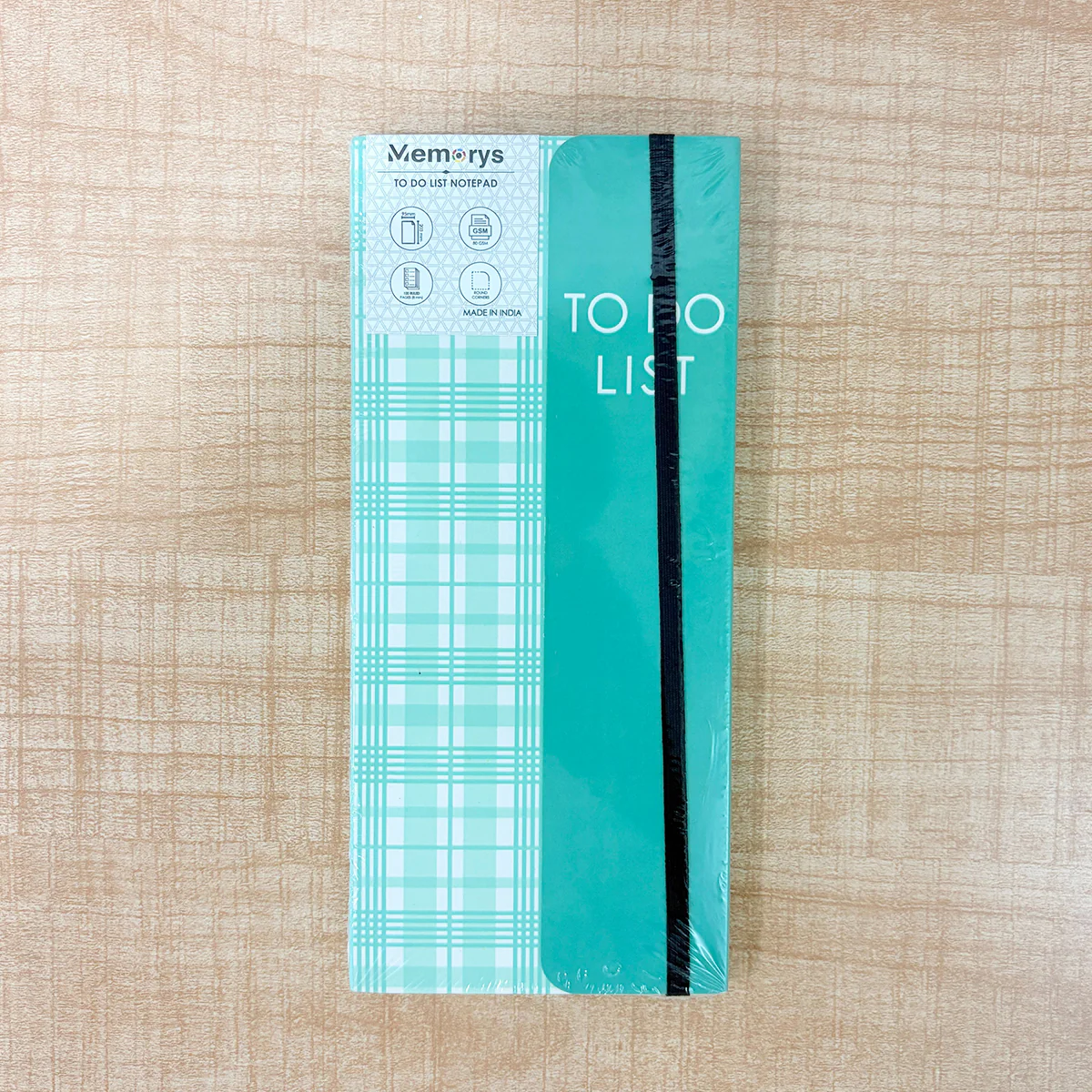 AM6649 Mix-Design Mint Plaid To Do List Notepad (100 Ruled Pages) - 1pc - Image 2